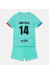 Fotbalové Dres Barcelona Joao Felix #14 Dětské Třetí Oblečení 2023-24 Krátký Rukáv (+ trenýrky)